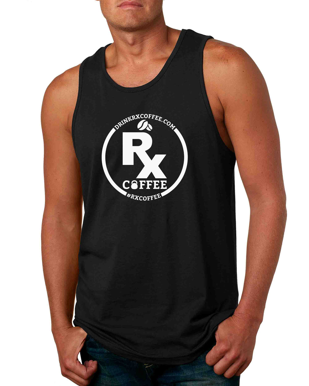 Men’s Rx Coffee Black Tank (FREE SHIPPING U.S.A.)